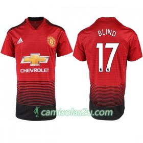 Camisolas de Futebol Manchester United BLIND 17 Equipamento Principal 2018/19 Manga Curta